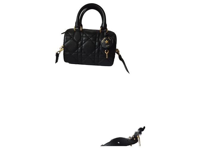 Dior Groove 20 Handtasche Schwarz Leder