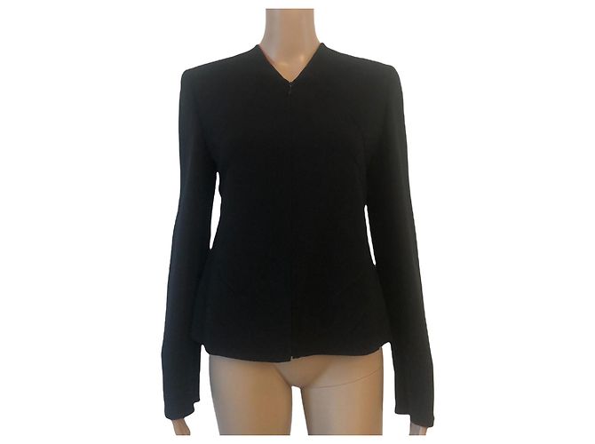 Valentino Chaqueta Corta Negra con Cremallera Negro