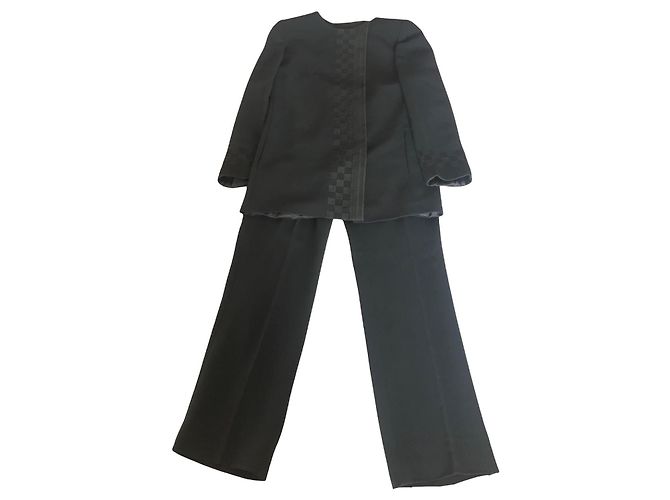 Valentino Black Wool-Blend Trouser Suit
