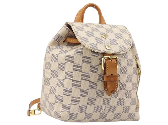 LOUIS VUITTON Damier Azur Speron BB Backpack N44026 LV Auth 205089