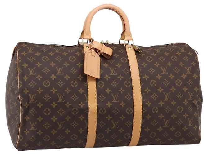 LOUIS VUITTON Monogram Keepall 55 Boston Bag M41424 LV Auth 206444SM Monograma