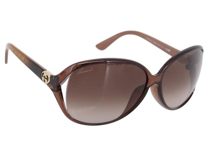 Gafas de sol GUCCI plástico Brown Auth 205499M Castaño