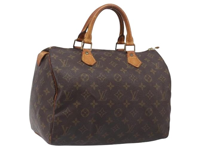 LOUIS VUITTON Monogram Speedy 30 Hand Bag M41526 LV Auth 206029 Monograma