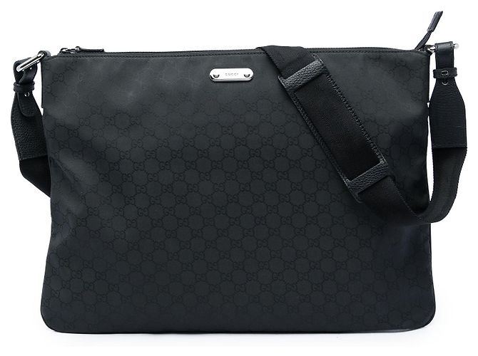 Borsa a tracolla Gucci GG in nylon nera Nero