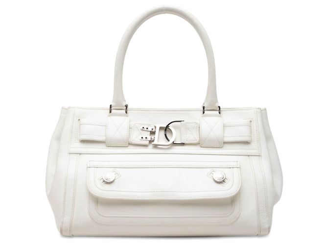 Bolso Flight Dior de piel de becerro blanco