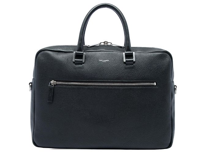 Autre Marque Borsa business in pelle nera Saint Laurent Nero