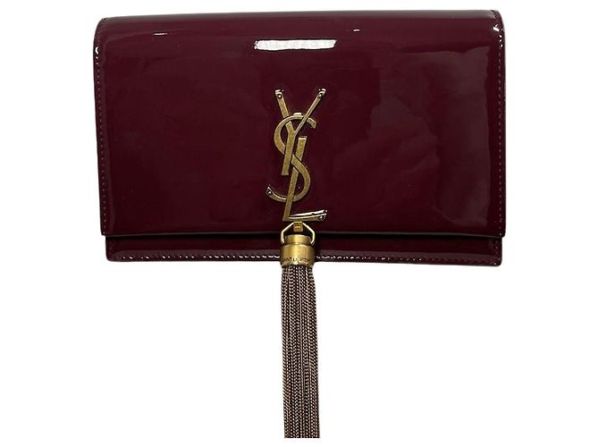 Autre Marque Saint Laurent Kate Tassel Tasche bordeaux