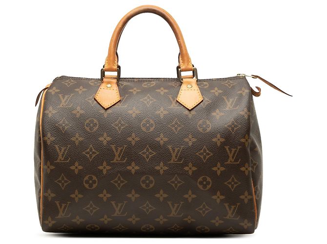 Borsa Boston Louis Vuitton Monogram Speedy 30 Marrone