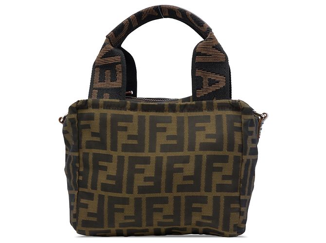 Borsa Fendi Mini Zucca Canvas Marrone