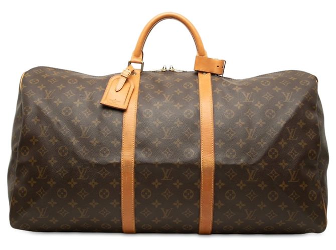 Borsa da viaggio Louis Vuitton Monogram Keepall 60 Marrone