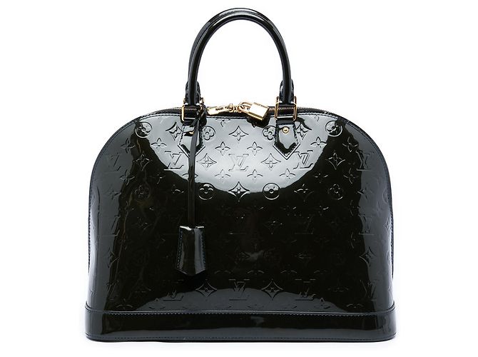 Borsa Louis Vuitton Monogram Vernis Alma GM Blu
