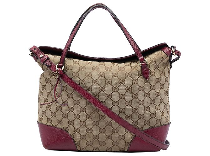 Borsa Tote Bree Fold Over Medium GG Canvas Gucci Beige