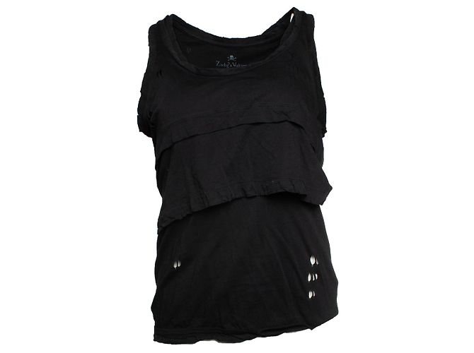 Zadig & Voltaire, canotta a strati nera Nero