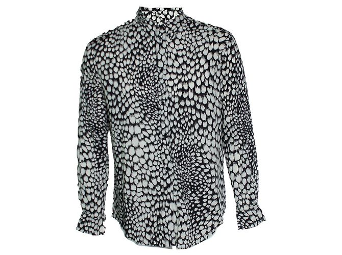 Céline Celine, camisa estampada en blanco y negro
