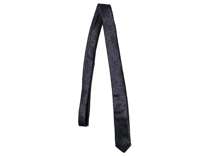 Autre Marque Saint Laurent, metallische Krawatte in Silbern