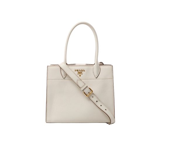 Sac à épaule 2Way Prada Bibliothèque en cuir blanc