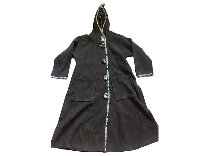Isabel Marant Cappotto Nero con Cappuccio