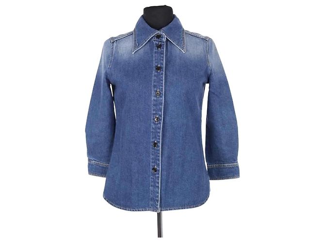 Camisa Chloé de algodão azul