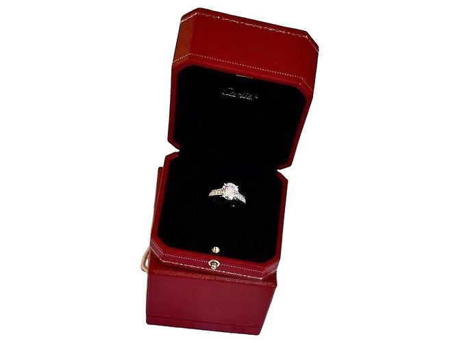 Cartier Diamantring aus Platin Größe 51