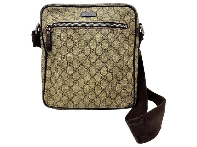Bolsa Messenger Gucci Monogram GG Marrom Monograma