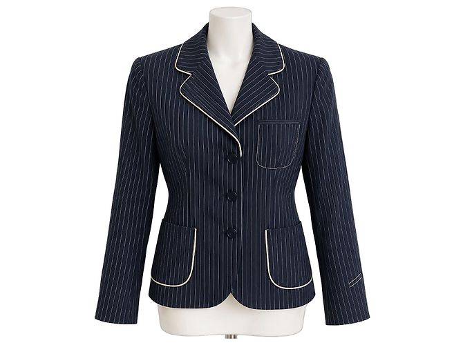 Autre Marque Day Birger et Mikkelsen Blazer de lin com riscas Preto Cru