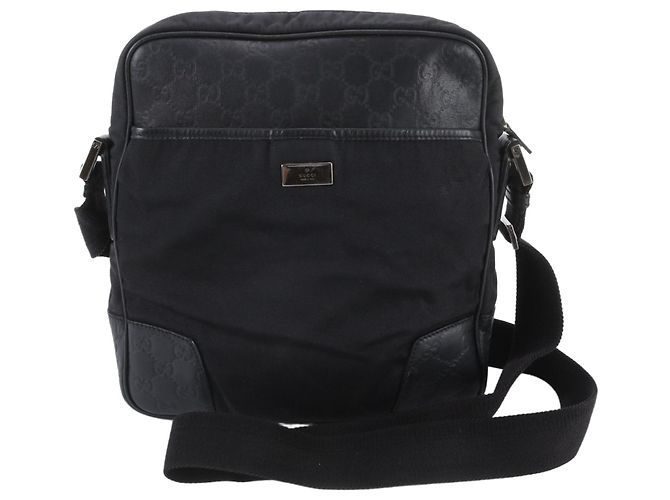 Borsa a tracolla in pelle Gucci Guccissima Nero