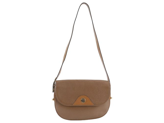 Bolsa de ombro Christian Dior em couro marrom