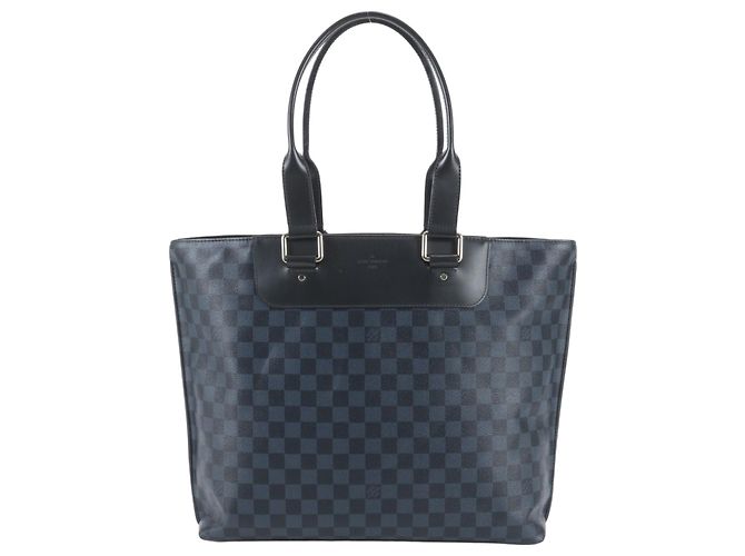 Sac Cabas Voyage Louis Vuitton Damier Cobalt Noir Bleu