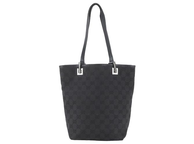 Bolso Tote Gucci GG Canvas Leather Negro