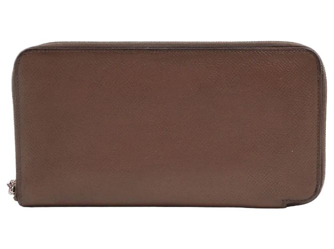Hermès Hermes Azap Long Silk Ledergeldbörse Braun