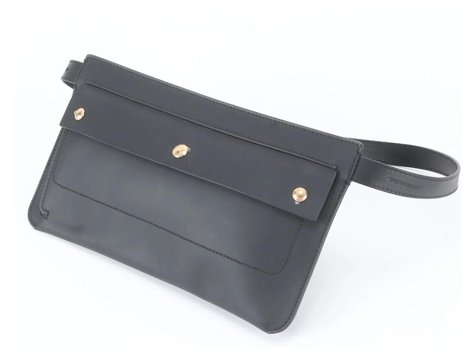 Borsa a tracolla in pelle Burberry Nero