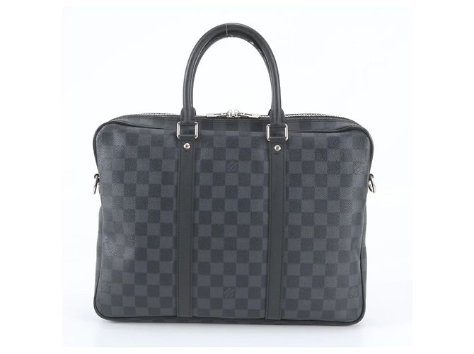 Borsa da lavoro Louis Vuitton Damier Graphite Nero