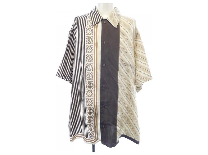 Camisa de seda Loewe S/S Castaño Beige