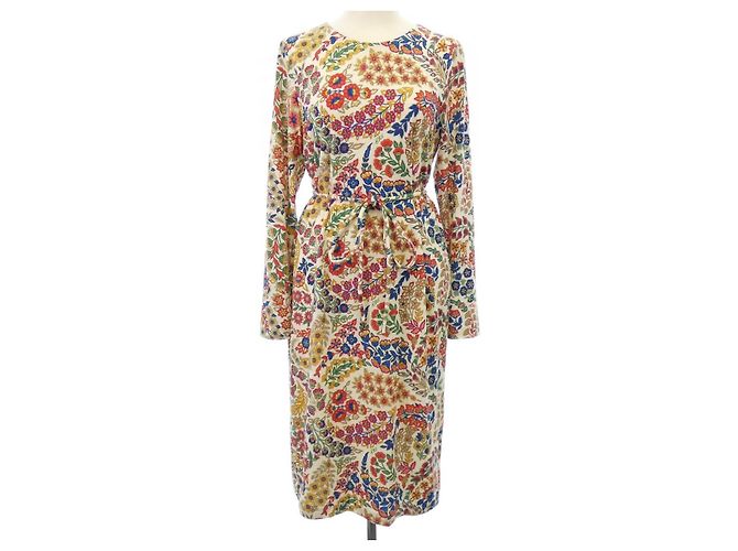 Vestido Etro Roja Beige Amarillo