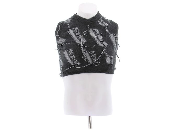Acne Top senza maniche grigio
