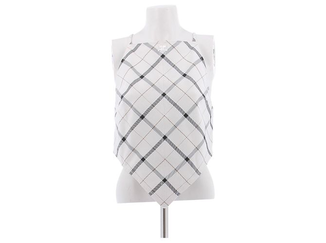 Courreges plaid top beige