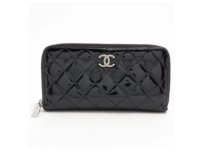 Timeless Chanel Matelassé Leather Long Wallet Black