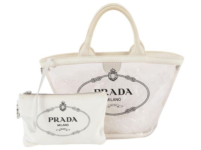 Borsa Tote Prada Canapa Plex Clear