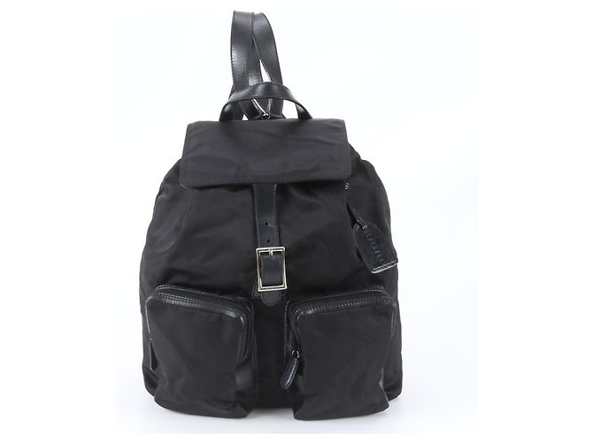Zaino e borsa a tracolla Gucci in pelle e nylon Nero