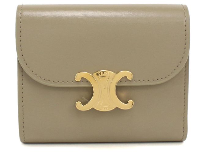 Céline Celine Tri-fold Wallet Beige