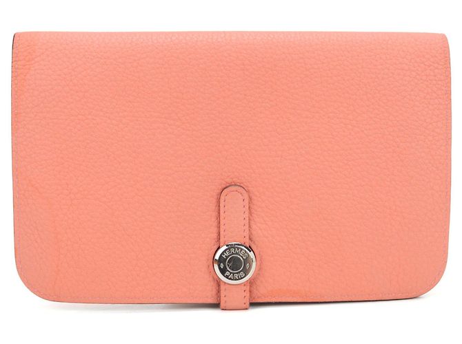 Dogon Hermès Hermes Bi-fold Long Wallet in Pink