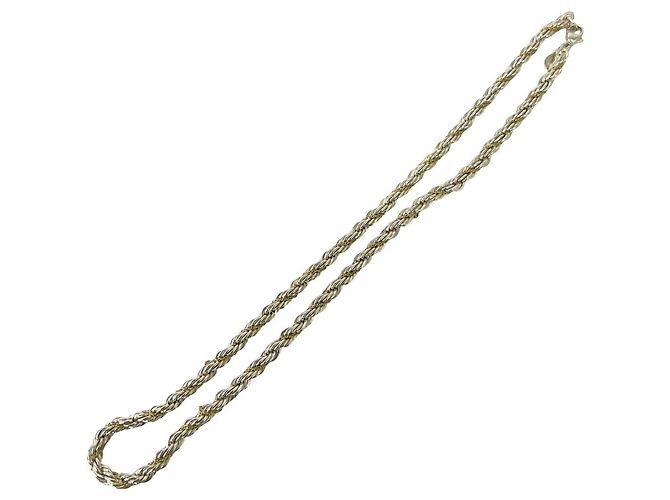 Autre Marque Collar Tiffany Twist Rope Plata Dorado