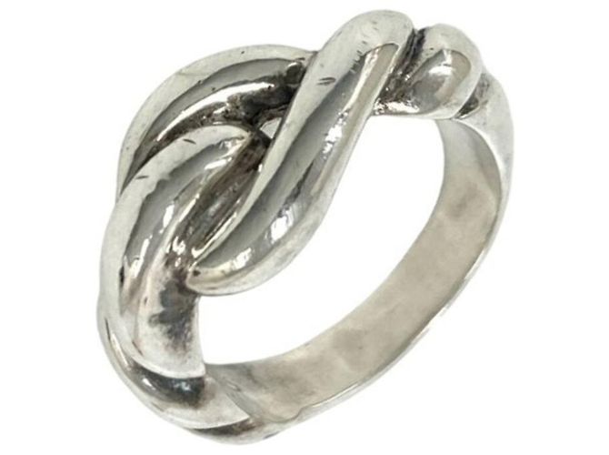 Ring Hermès Anello Vintage Torsade HERMES Argento