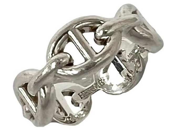 Ring Hermès Anel Hermes Enchainée PM Prata