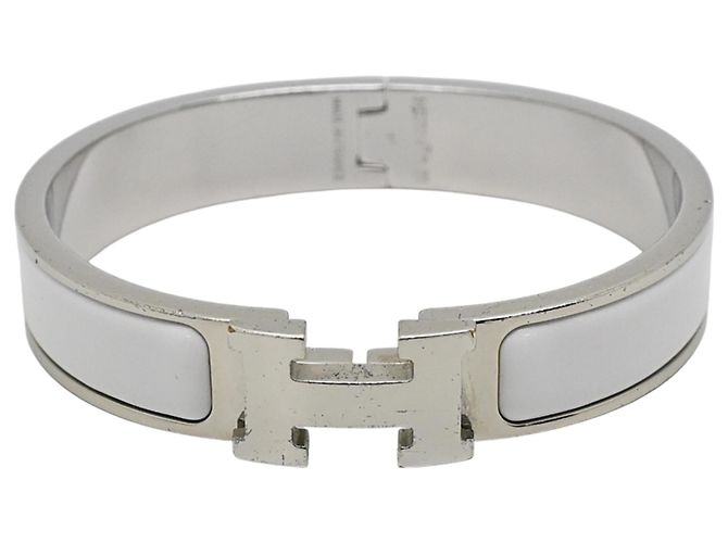 Hermès Pulsera Charm Hermes Click H PM para mujer Blanco