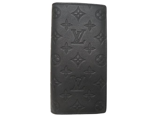 Cartera larga Louis Vuitton Brazza para hombre Negro