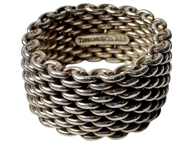 Autre Marque Bague Tiffany & Co. Somerset Mesh Argenté