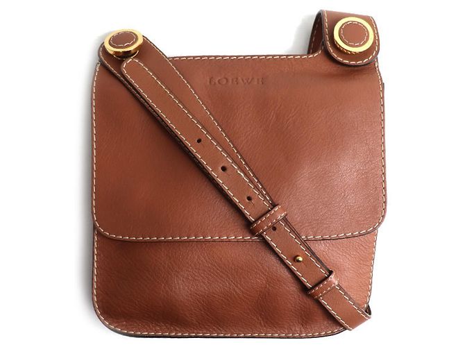 Sac à épaule Loewe en cuir marron