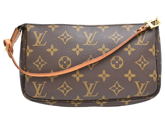 Louis Vuitton Pochette Accessoires Pouch Castaño