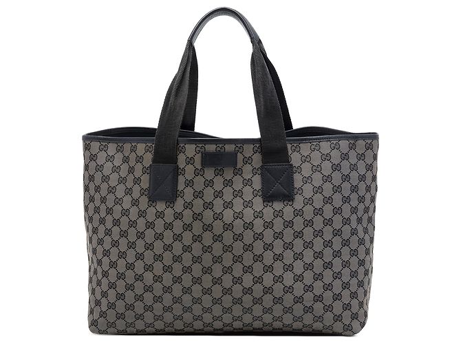Gucci GG Denim Tote in Grau Braun Anthrazitgrau